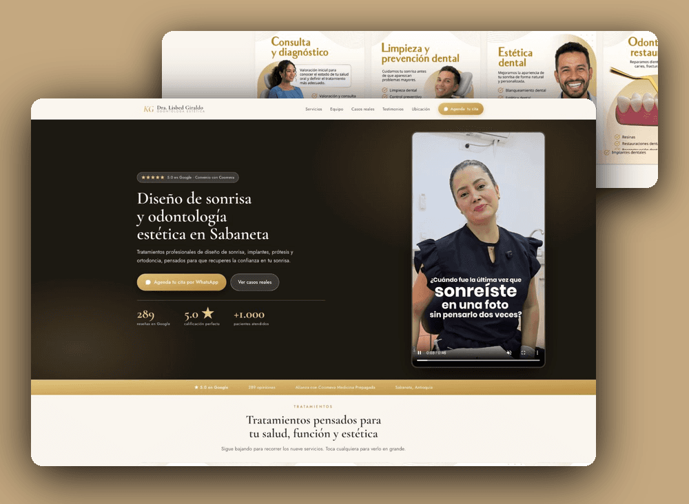 Página web de un consultorio odontológico