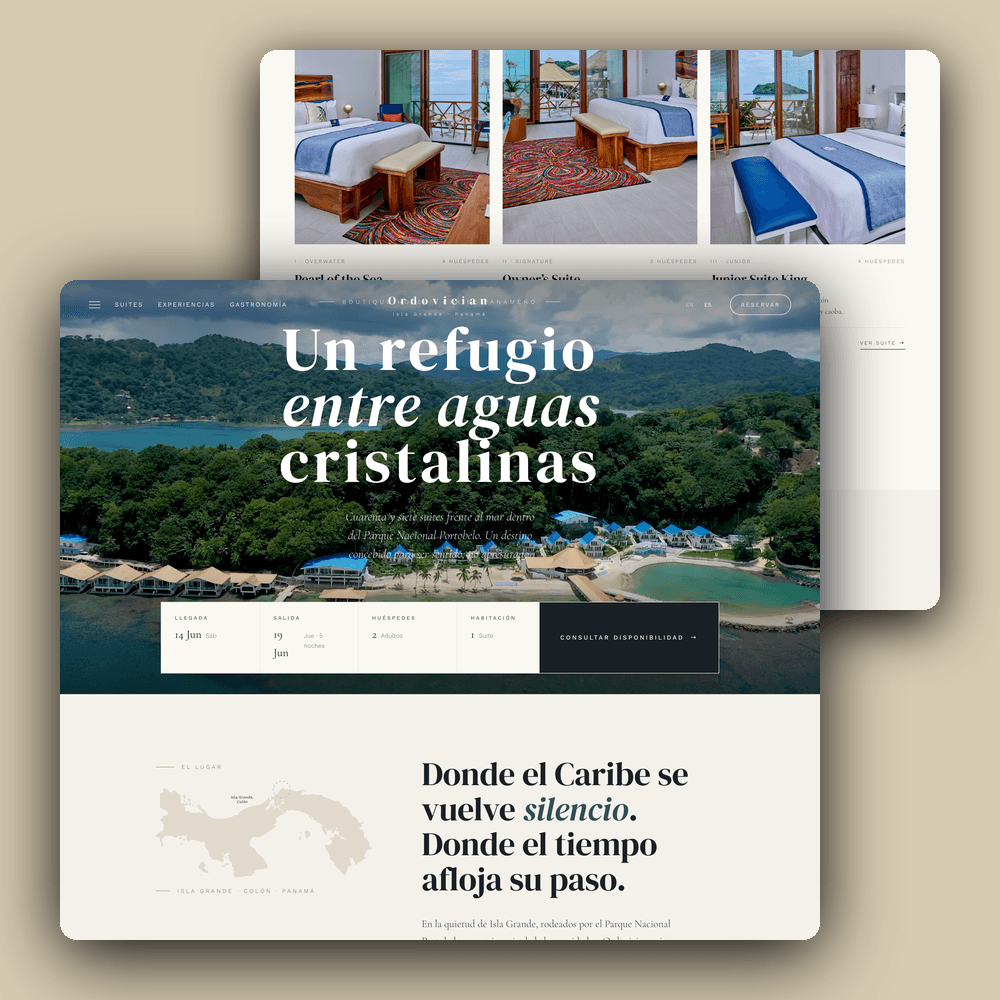 Página web de un hotel boutique